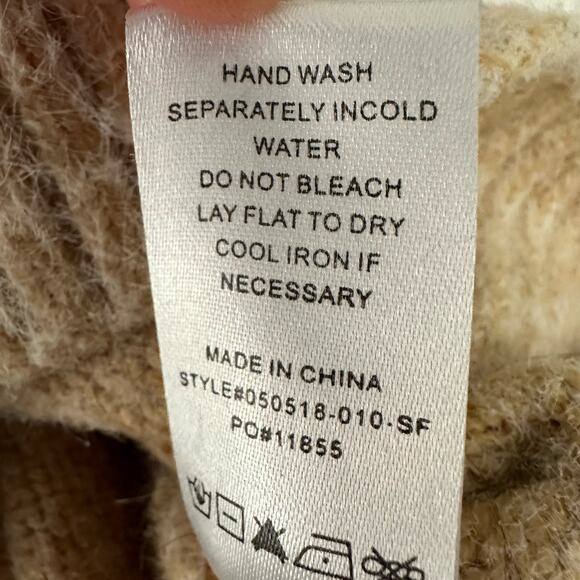 FATE Womens Sweater Large Striped Pullover Fuzzy Crewneck Preppy Winter Casual - Picture 7 of 12